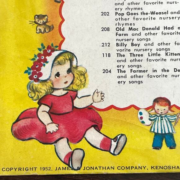 The Bobbsey Twins Vintage 1952 Peter Pan Records Red Child Vinyl LP & Sleeve 7” - Picture 9 of 10